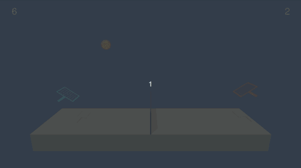 Agents playing the game using trained policy