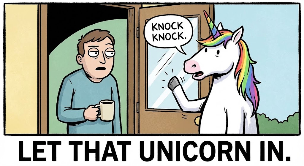Let that unicorn in.
